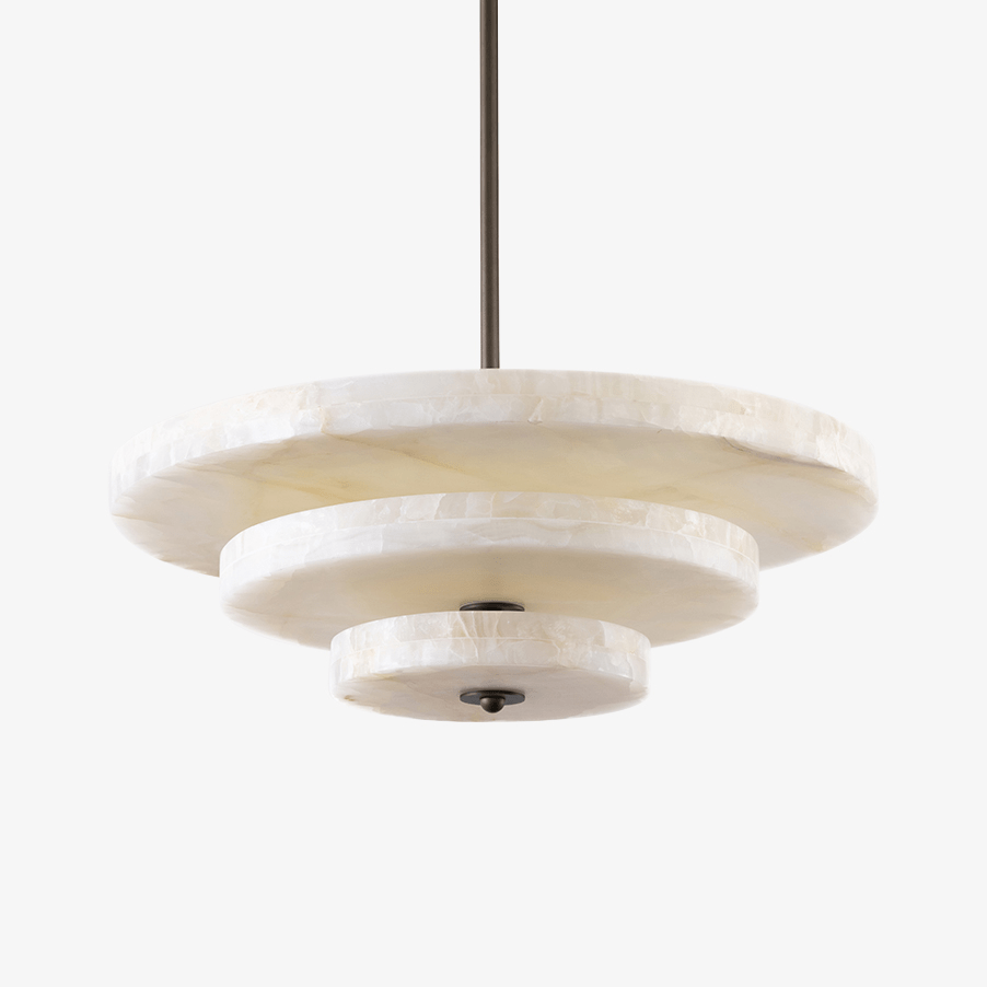 Yarrelholm Alabaster Chandelier-Moonnatur