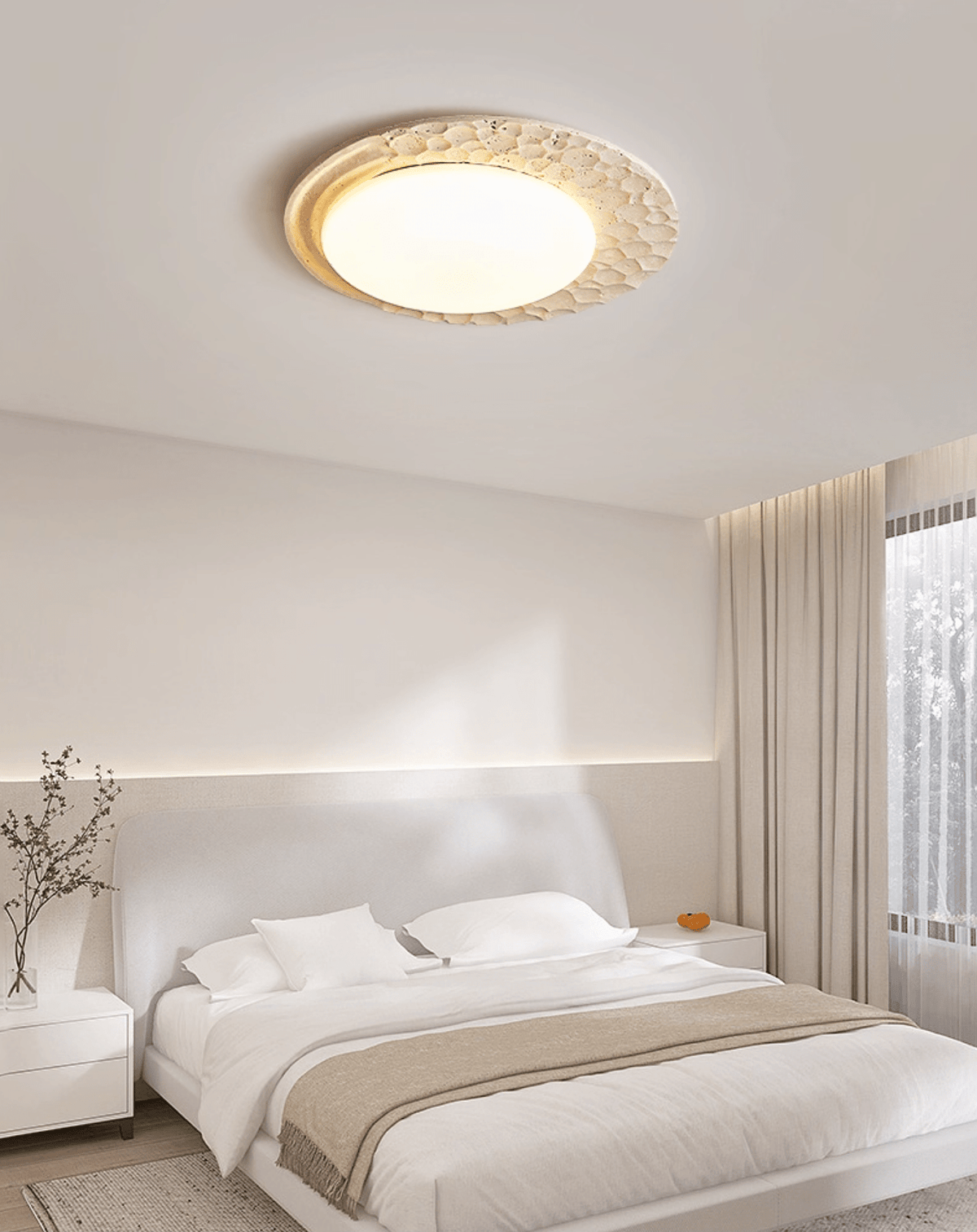 Verrenmere Travertine Ceiling Light-Moonnatur