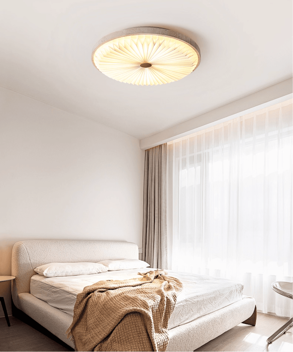 Tarnelara Travertine Ceiling Light-Moonnatur