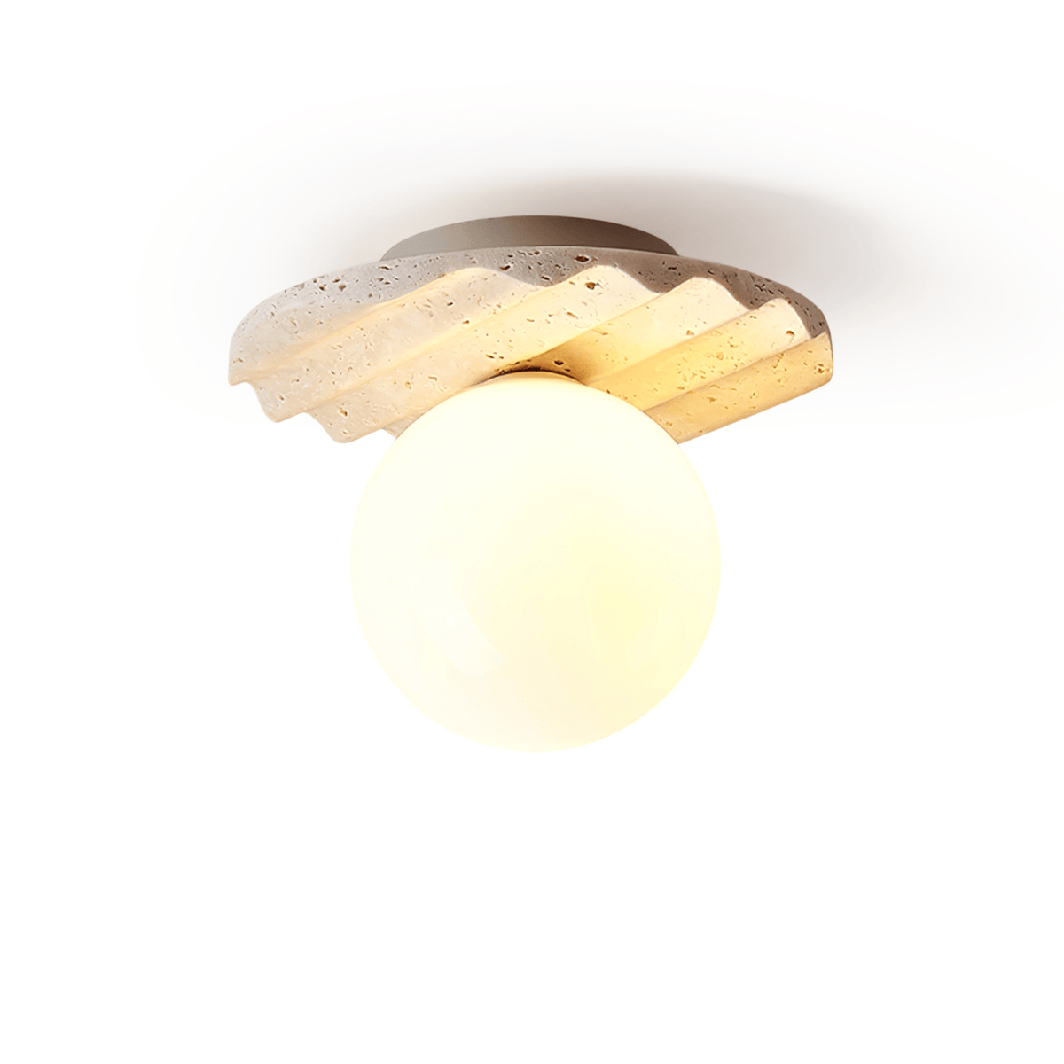 Mardenhill Travertine Ceiling Light-Moonnatur