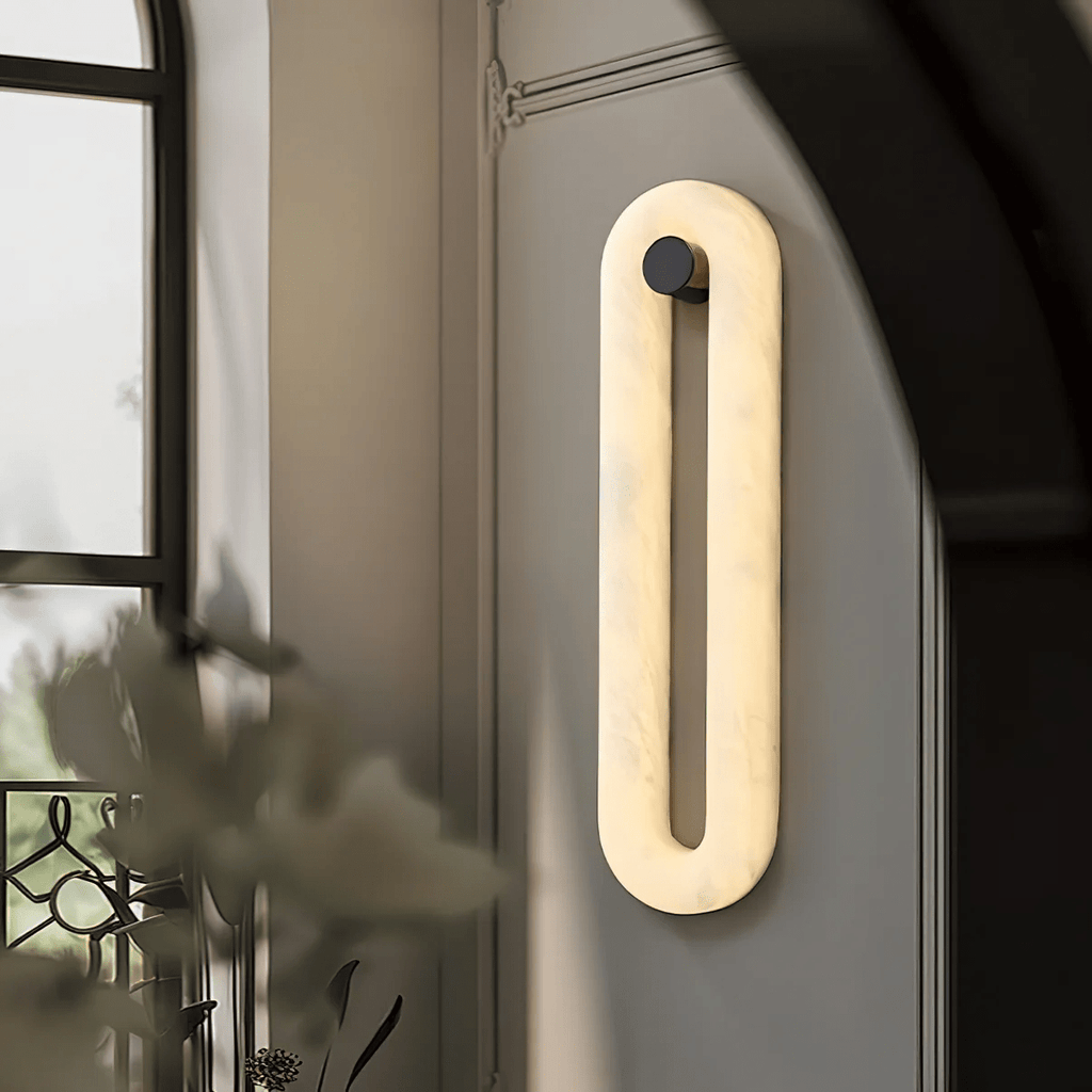 Lindelbrook Alabaster Wall Light-Moonnatur