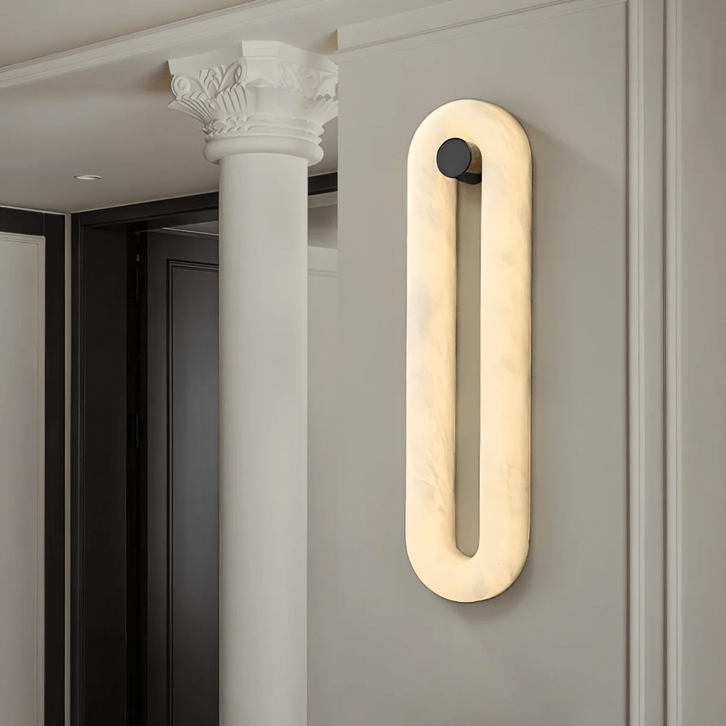 Lindelbrook Alabaster Wall Light-Moonnatur
