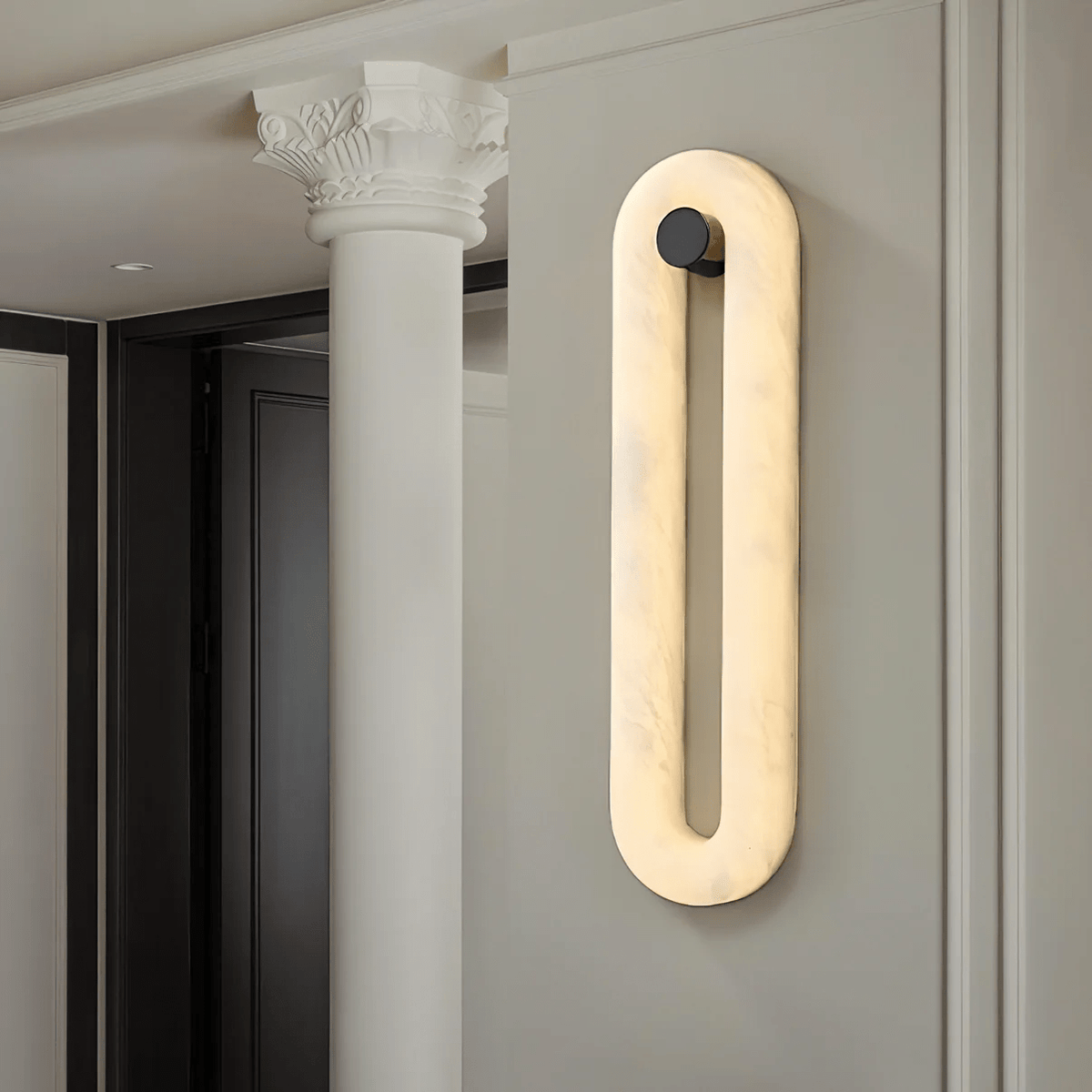 Lindelbrook Alabaster Wall Light-Moonnatur