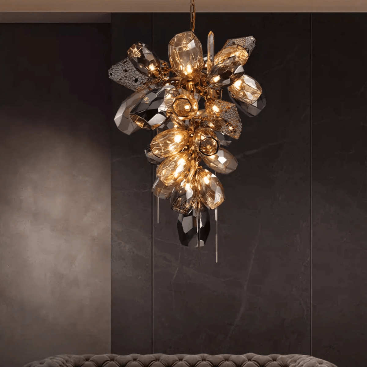Farnelwynne Glass Chandelier-Moonnatur