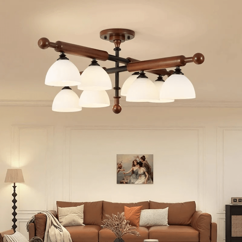Marvenley Rubberwood Ceiling Light-Moonnatur
