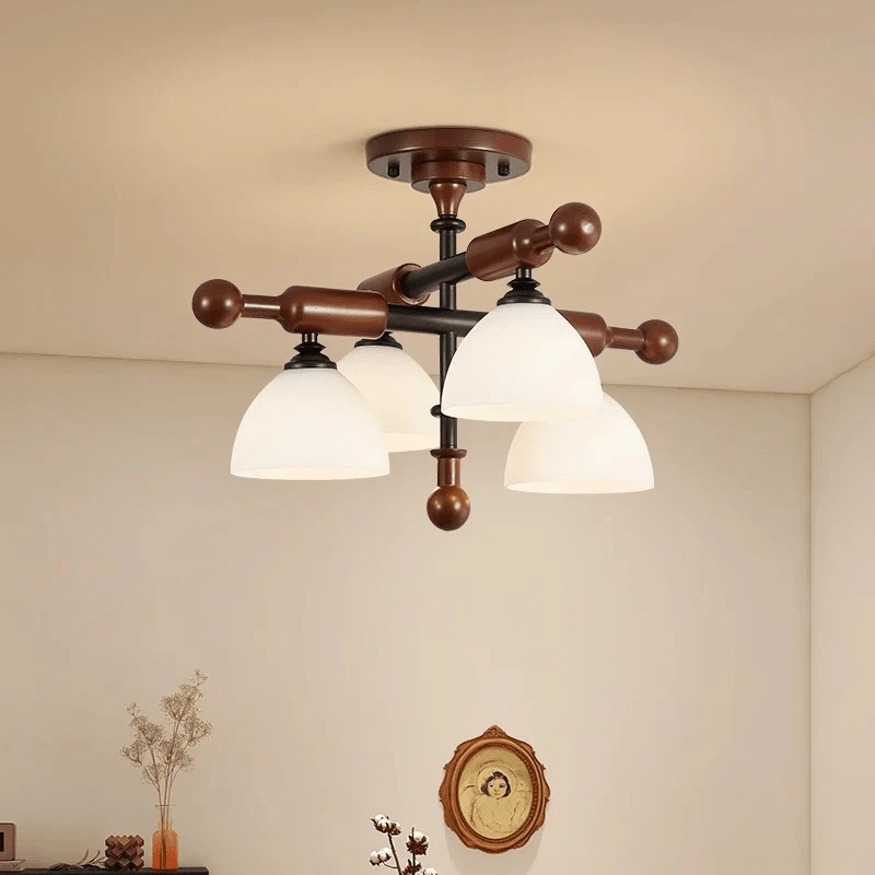 Marvenley Rubberwood Ceiling Light-Moonnatur