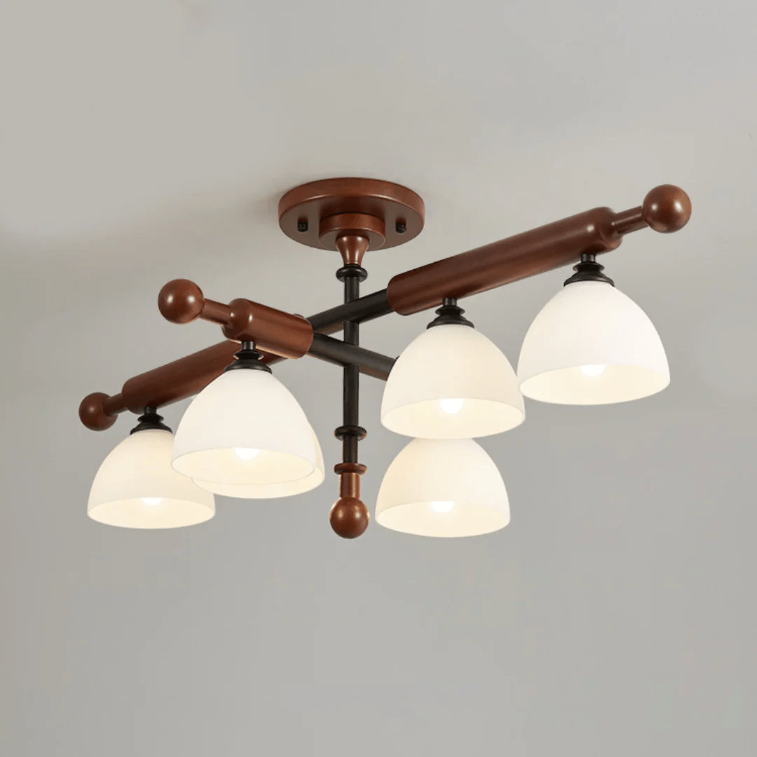 Marvenley Rubberwood Ceiling Light-Moonnatur