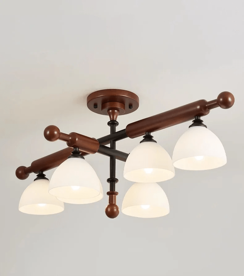Marvenley Rubberwood Ceiling Light-Moonnatur
