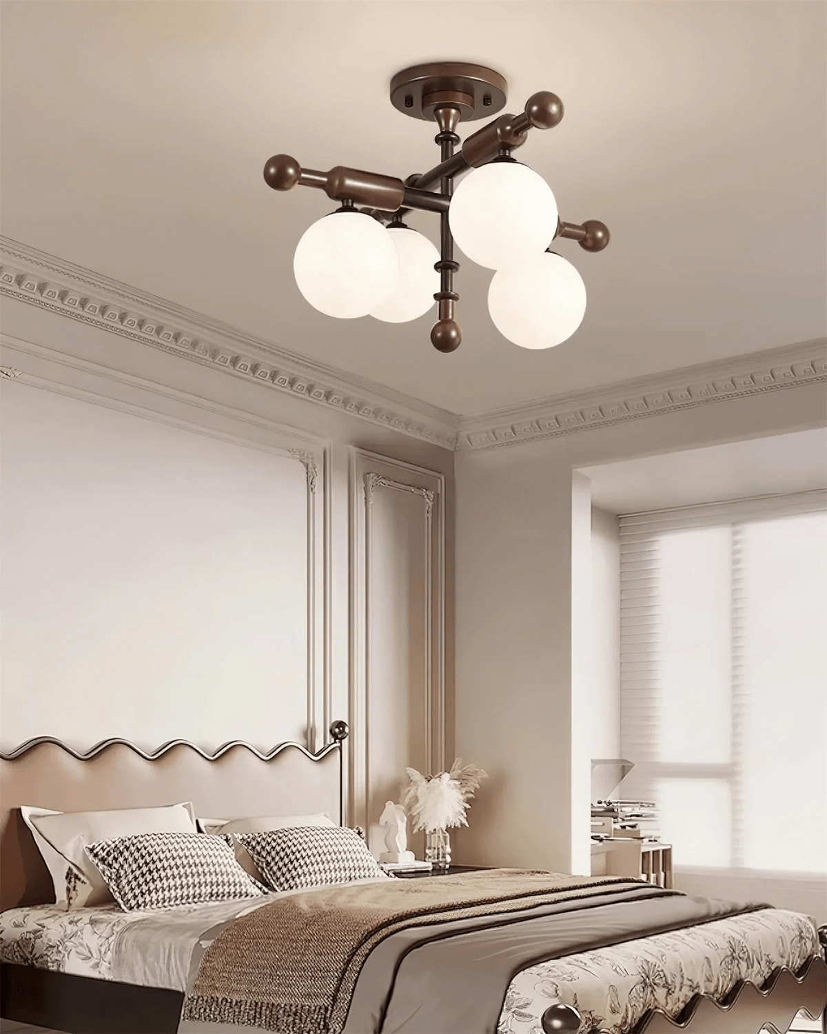 Marvenley Rubberwood Ceiling Light-Moonnatur