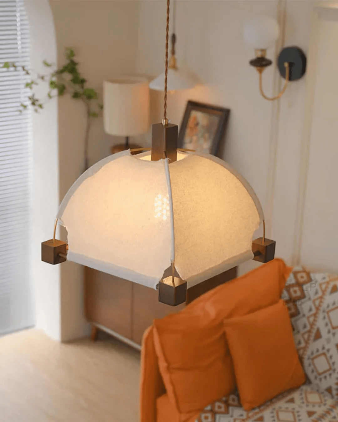 Ureneris Fabric Pendant Light-Moonnatur