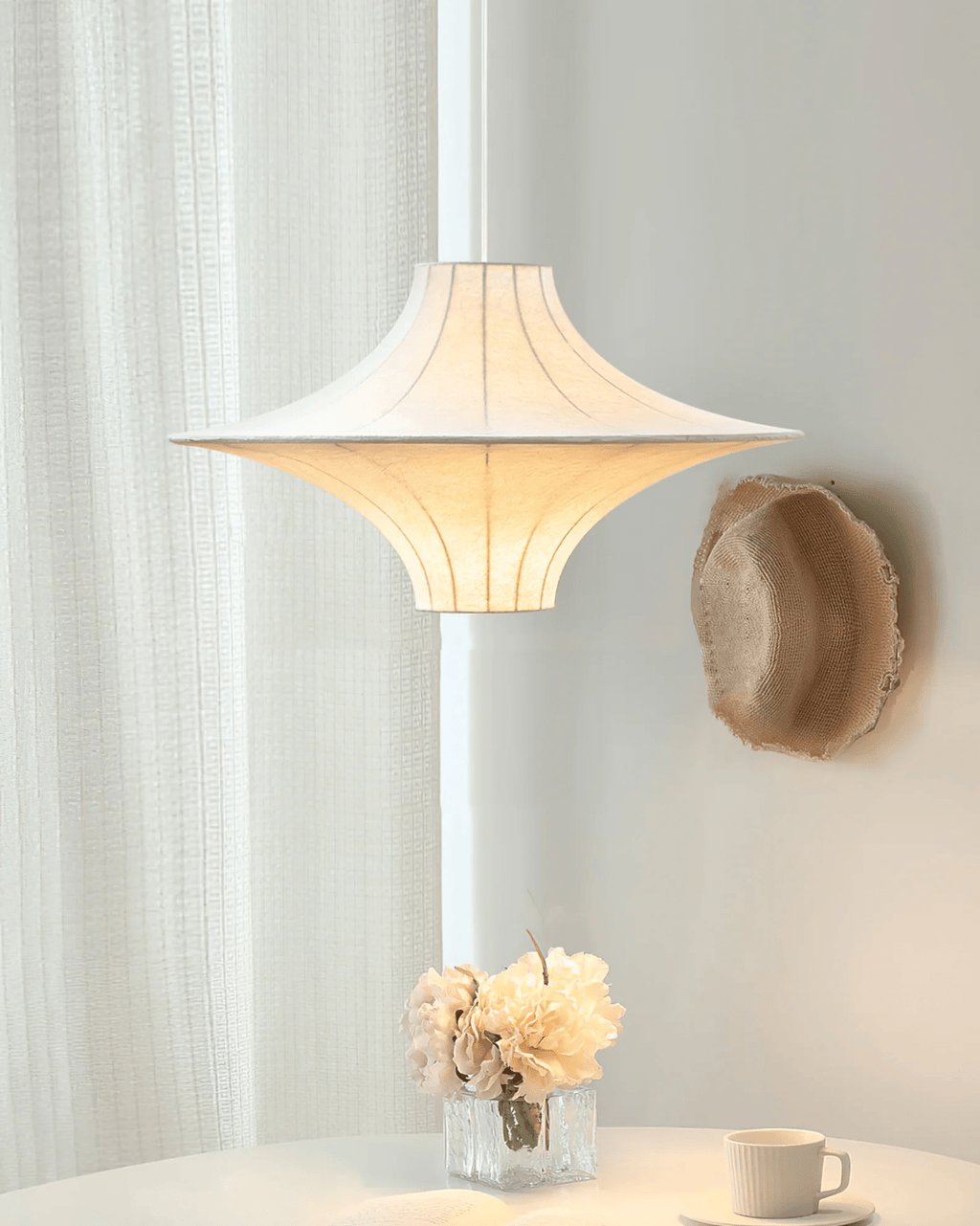 Vardenevia Silk Pendant Light-Moonnatur