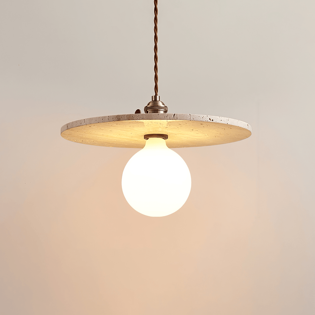 Zorrenfern Travertine Pendant Light-Moonnatur