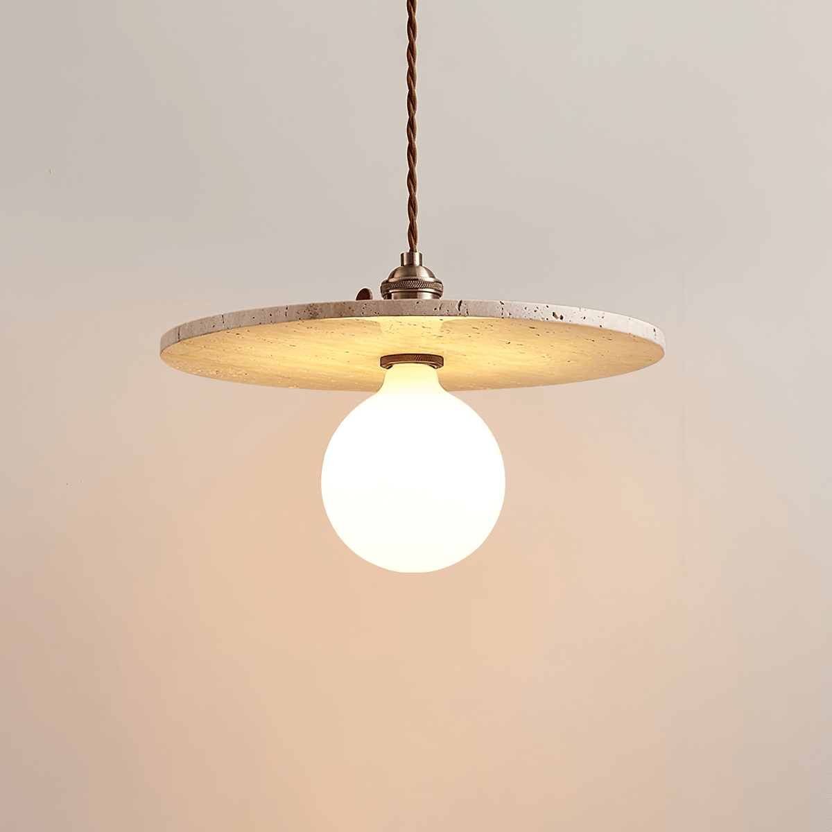 Zorrenfern Travertine Pendant Light-Moonnatur