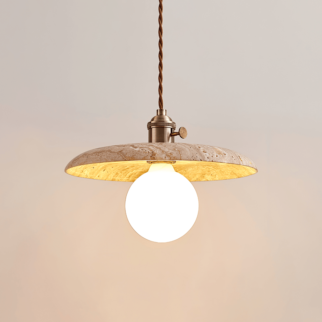 Zorrenfern Travertine Pendant Light-Moonnatur