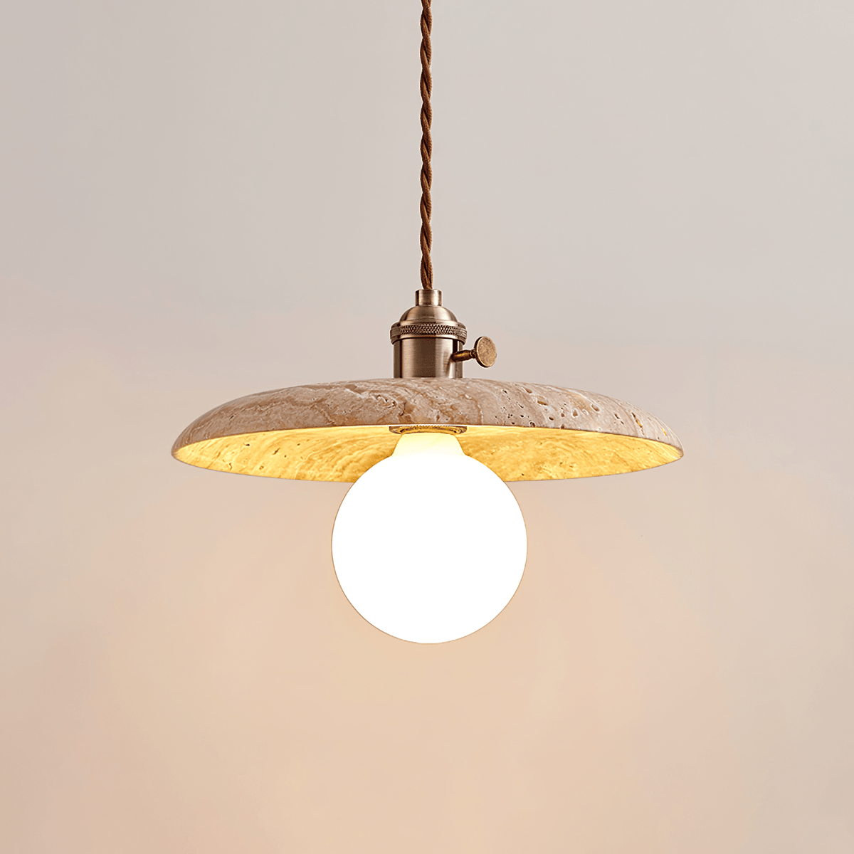 Zorrenfern Travertine Pendant Light-Moonnatur