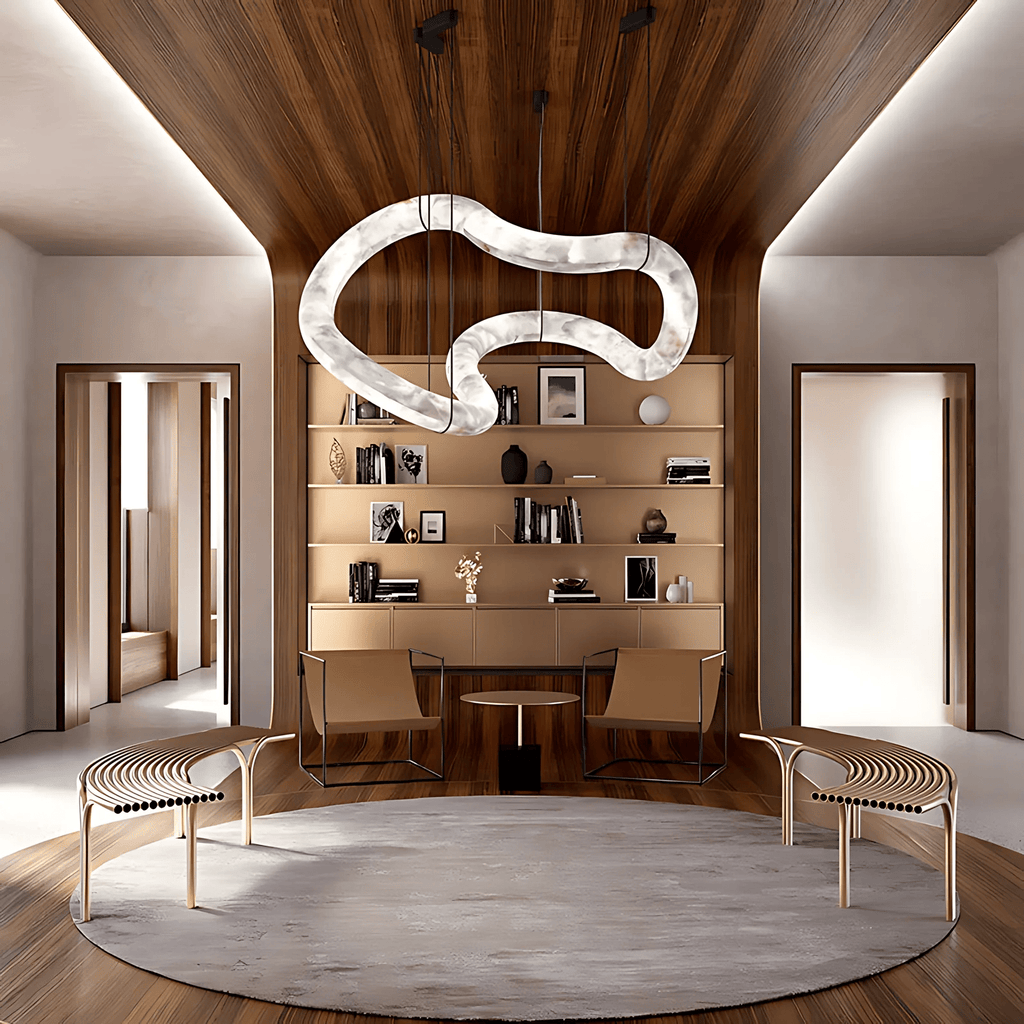 Yarrelheath Alabaster Chandelier-Moonnatur