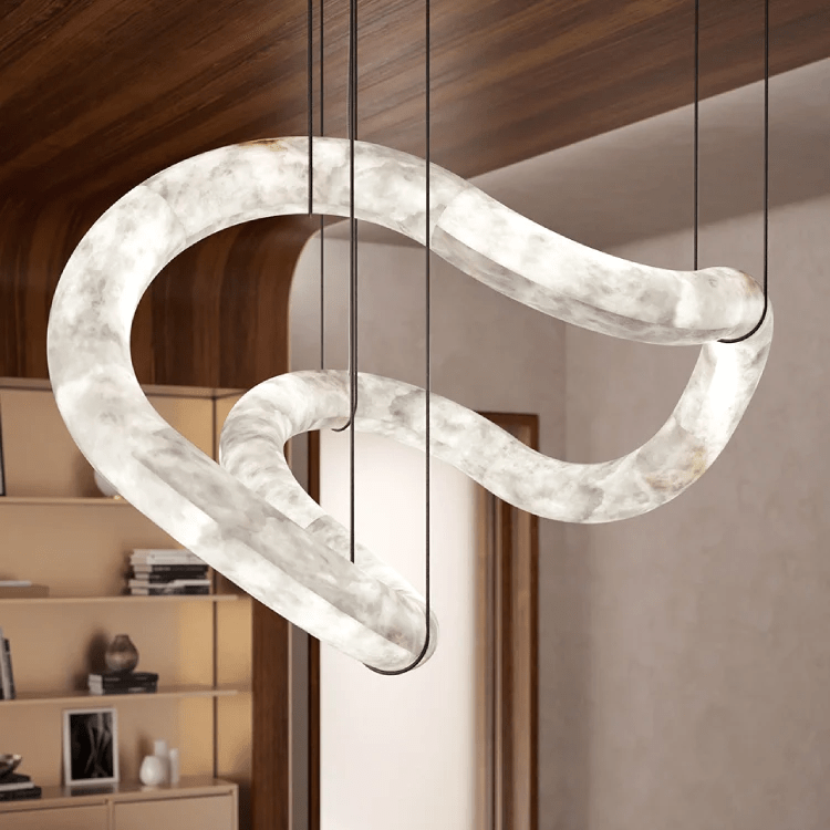 Yarrelheath Alabaster Chandelier-Moonnatur