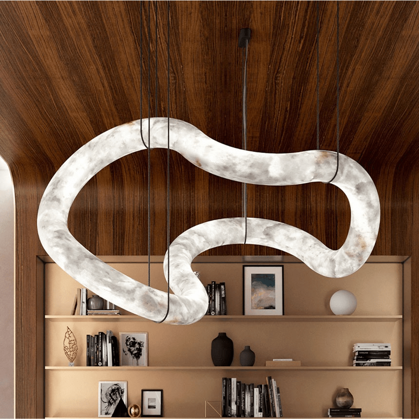 Yarrelheath Alabaster Chandelier-Moonnatur