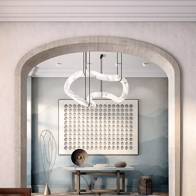 Yarrelheath Alabaster Chandelier-Moonnatur