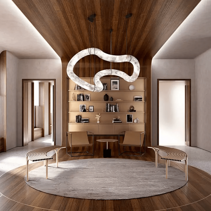 Yarrelheath Alabaster Chandelier-Moonnatur