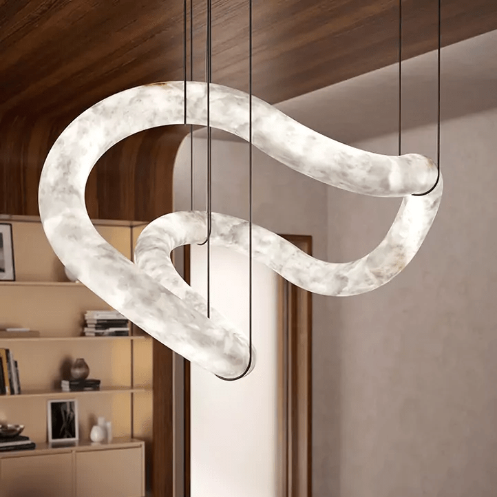Yarrelheath Alabaster Chandelier-Moonnatur