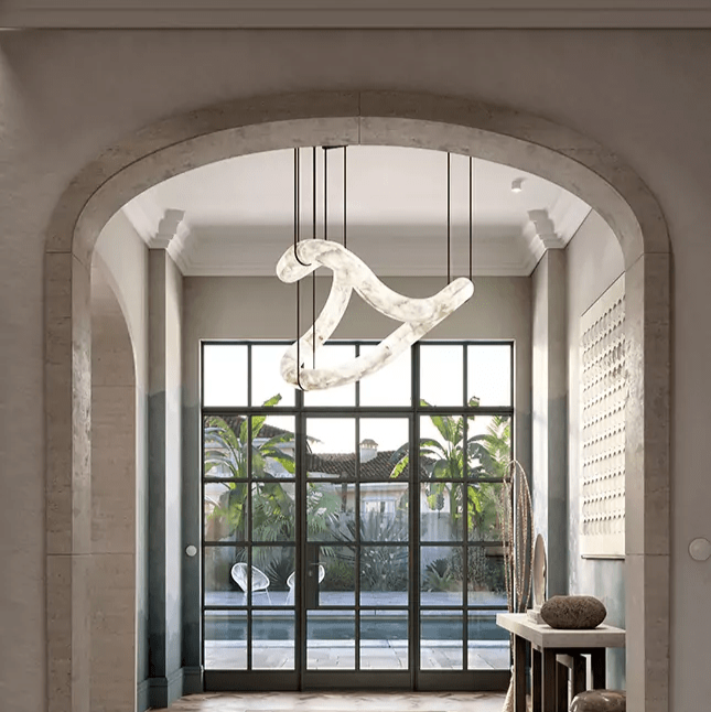 Yarrelheath Alabaster Chandelier-Moonnatur