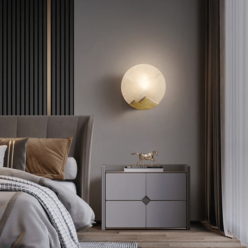 Wilvenford Alabaster Wall Light-Moonnatur