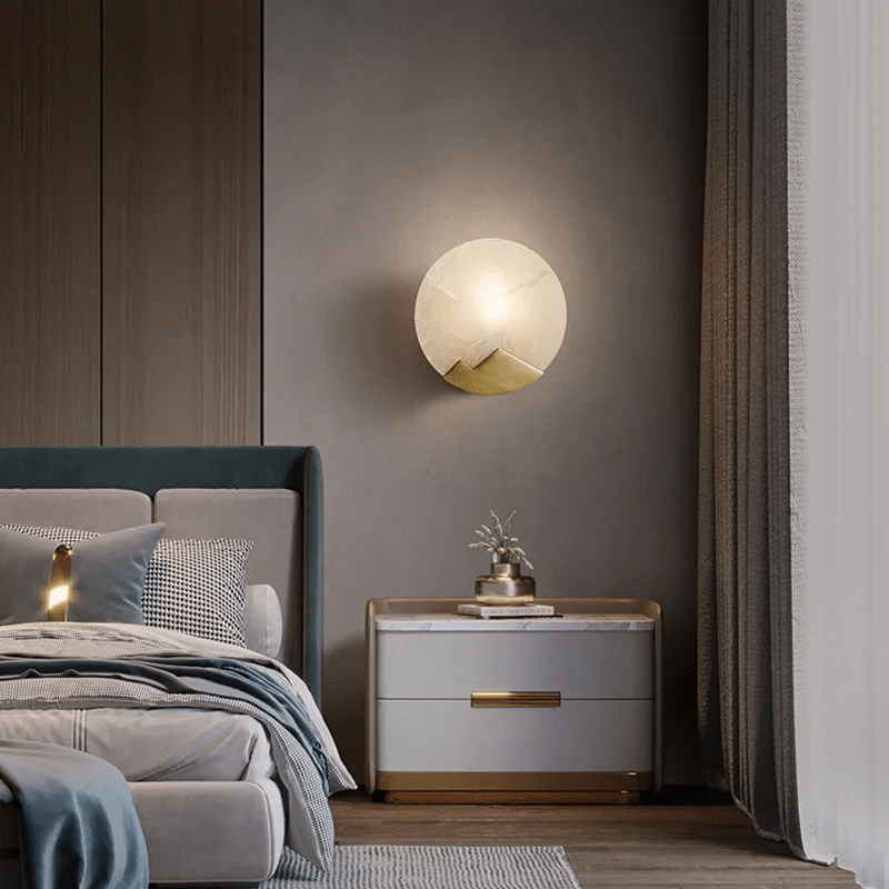 Wilvenford Alabaster Wall Light-Moonnatur