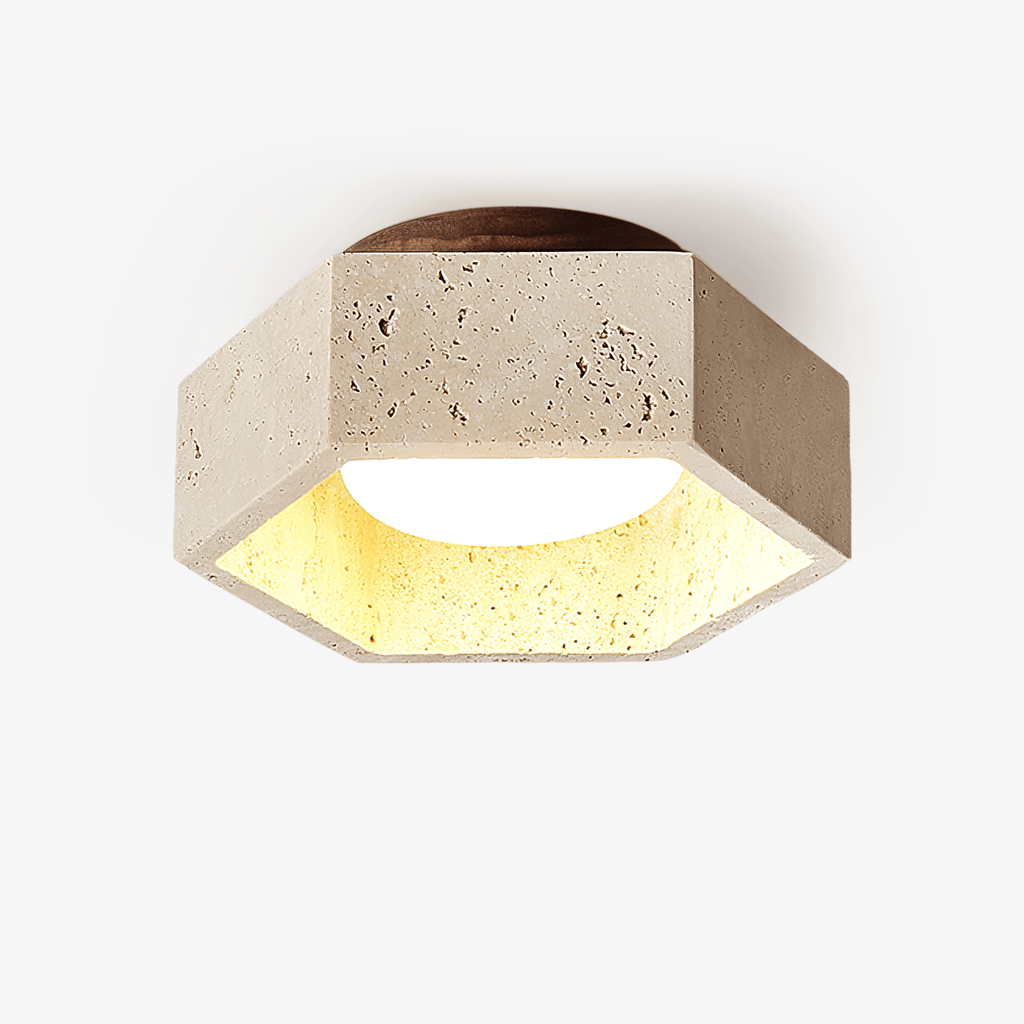 Renverwyn Travertine Ceiling Light-Moonnatur