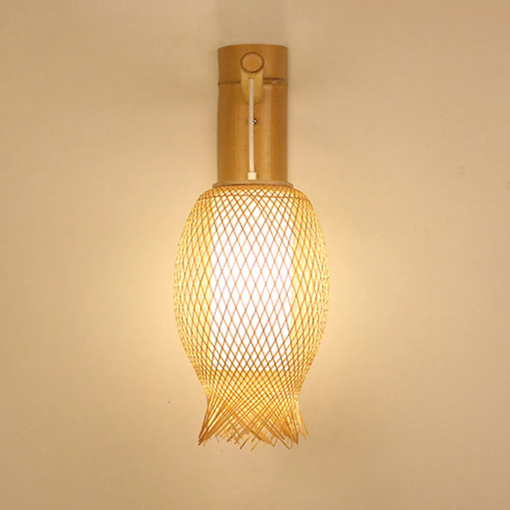 Hatherenna Rattan Wall Light-Moonnatur