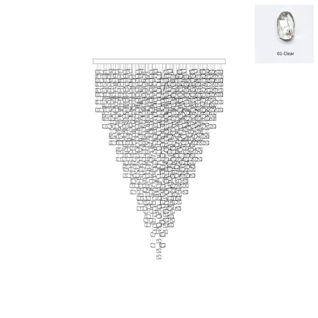 Qerise Glass Chandelier-Moonnatur