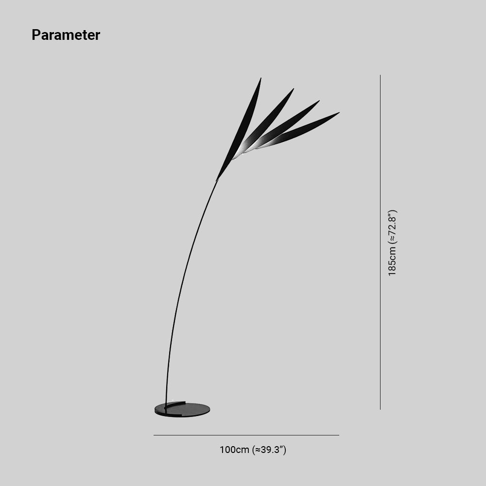 Morrelelyn Acrylic Floor Lamp-Moonnatur