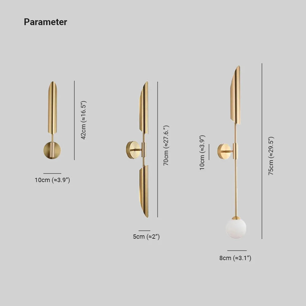 Phira Luxury Double-head Golden Scabbard Wall Lamp - Neutralighting