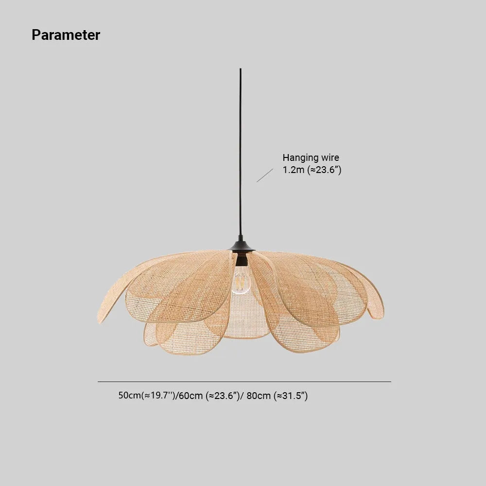 Aiko Handmade Pendant Light, Rattan/Willow Weave - Neutralighting