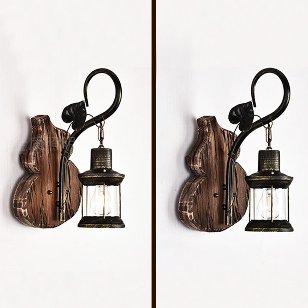 Ambelina Pine Wood Wall Light-Moonnatur