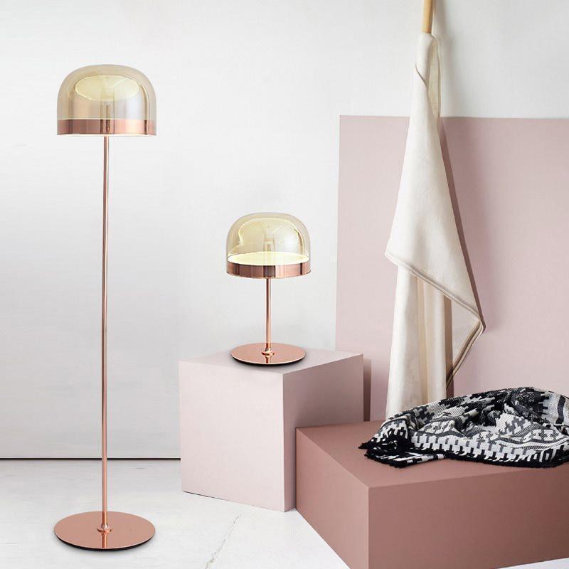 Wilvenelle Glass Floor Lamp-Moonnatur