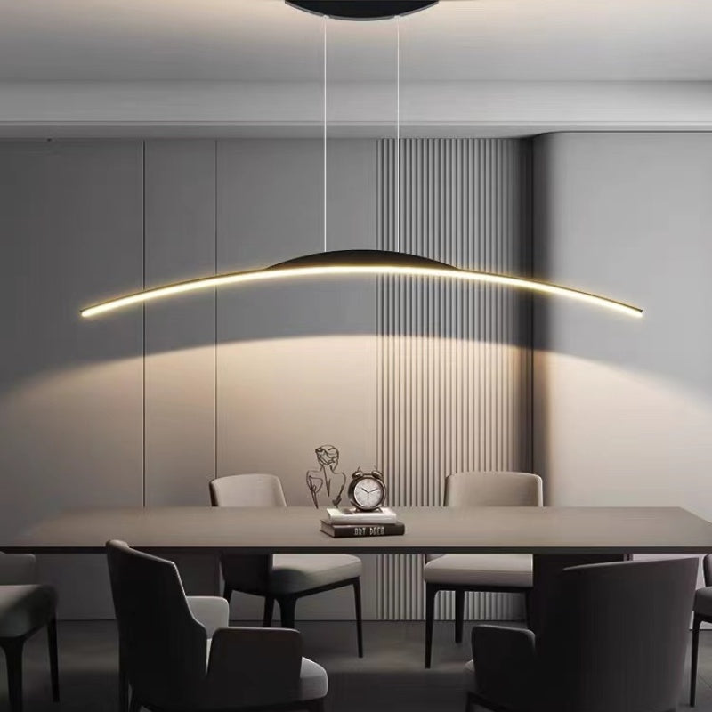 Floa Minimalist Linear Metal Remote Control Pendant Light - Neutralighting