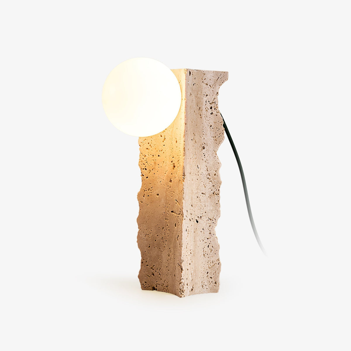 Ravensoria Travertine Table Lamp-Moonnatur