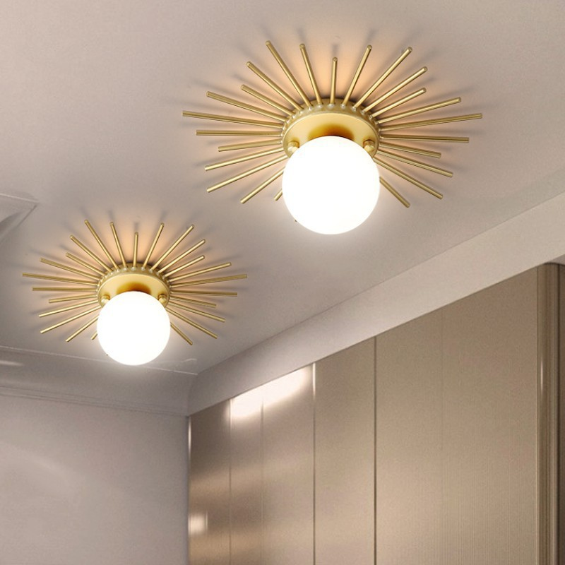 Melvara Brass Ceiling Lamp-Moonnatur
