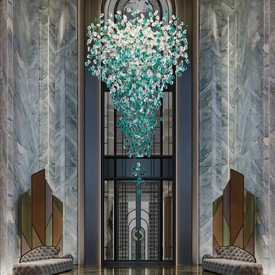 Qerise Glass Chandelier-Moonnatur