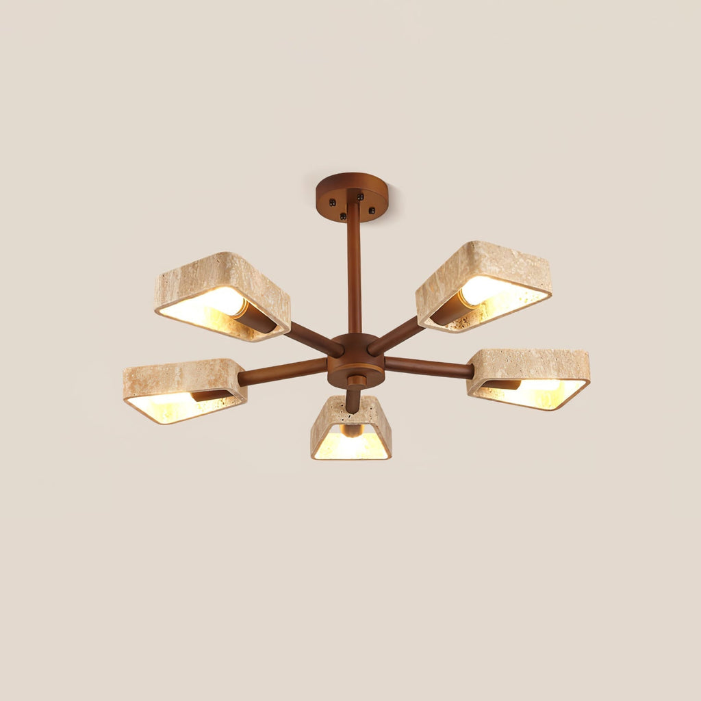 Harvenevia Travertine Chandelier-Moonnatur