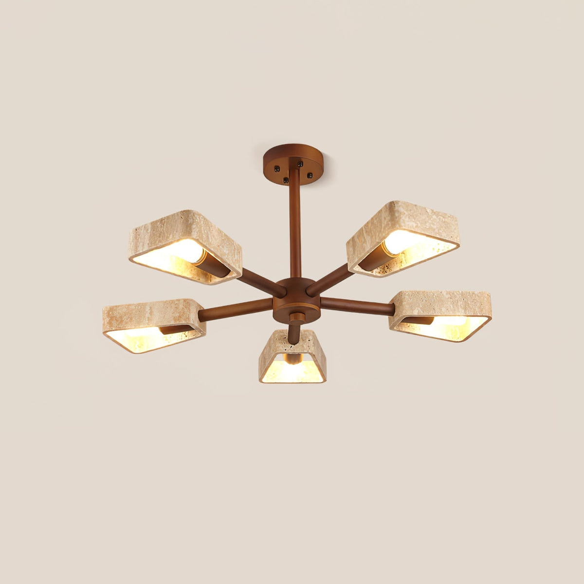 Harvenevia Travertine Chandelier-Moonnatur