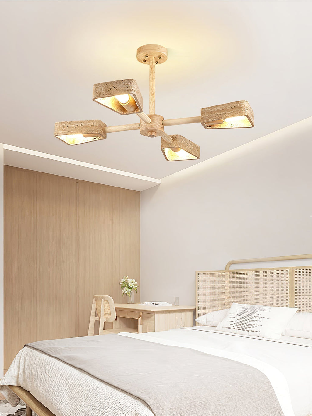 Harvenevia Travertine Chandelier-Moonnatur