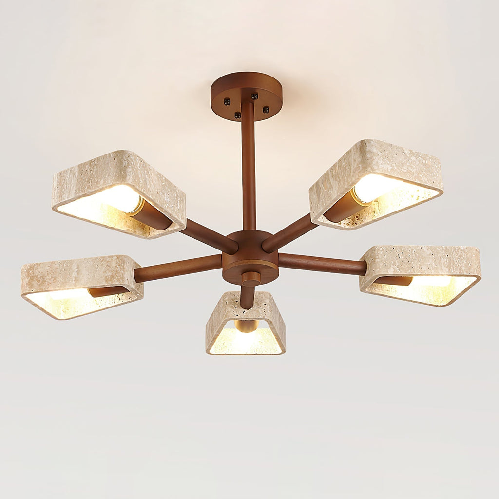 Harvenevia Travertine Chandelier-Moonnatur