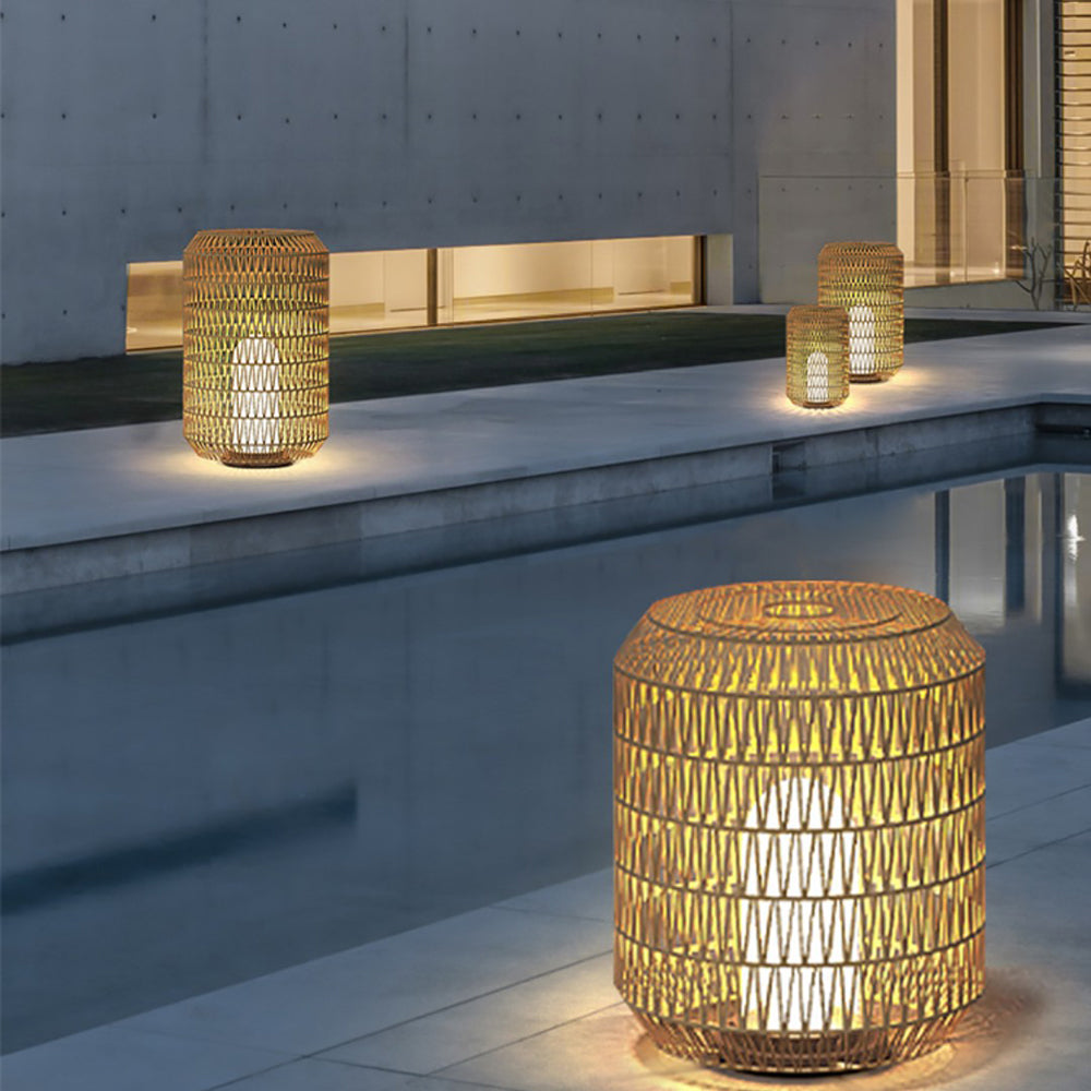 Lathenwynne Rattan Floor Lamp-Moonnatur