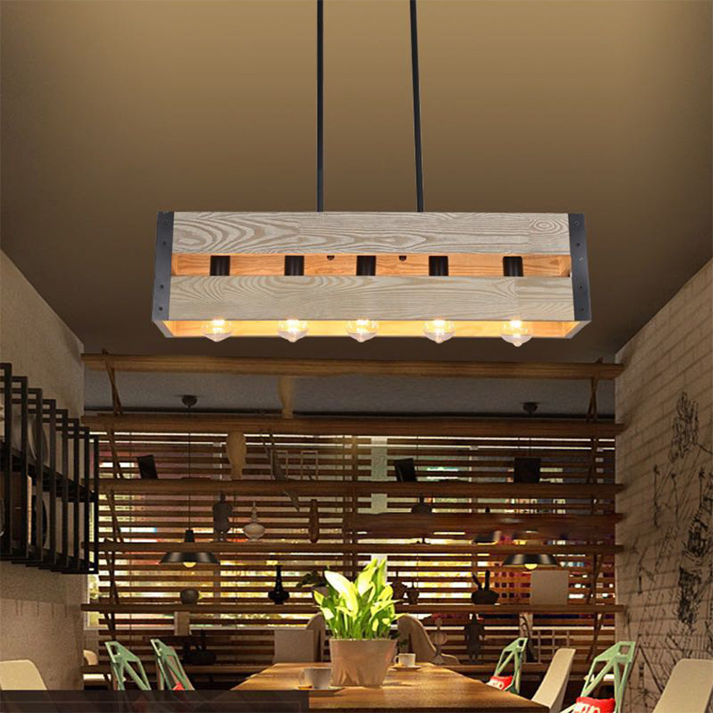 Dunselwood Pine Wood Pendant Light-Moonnatur