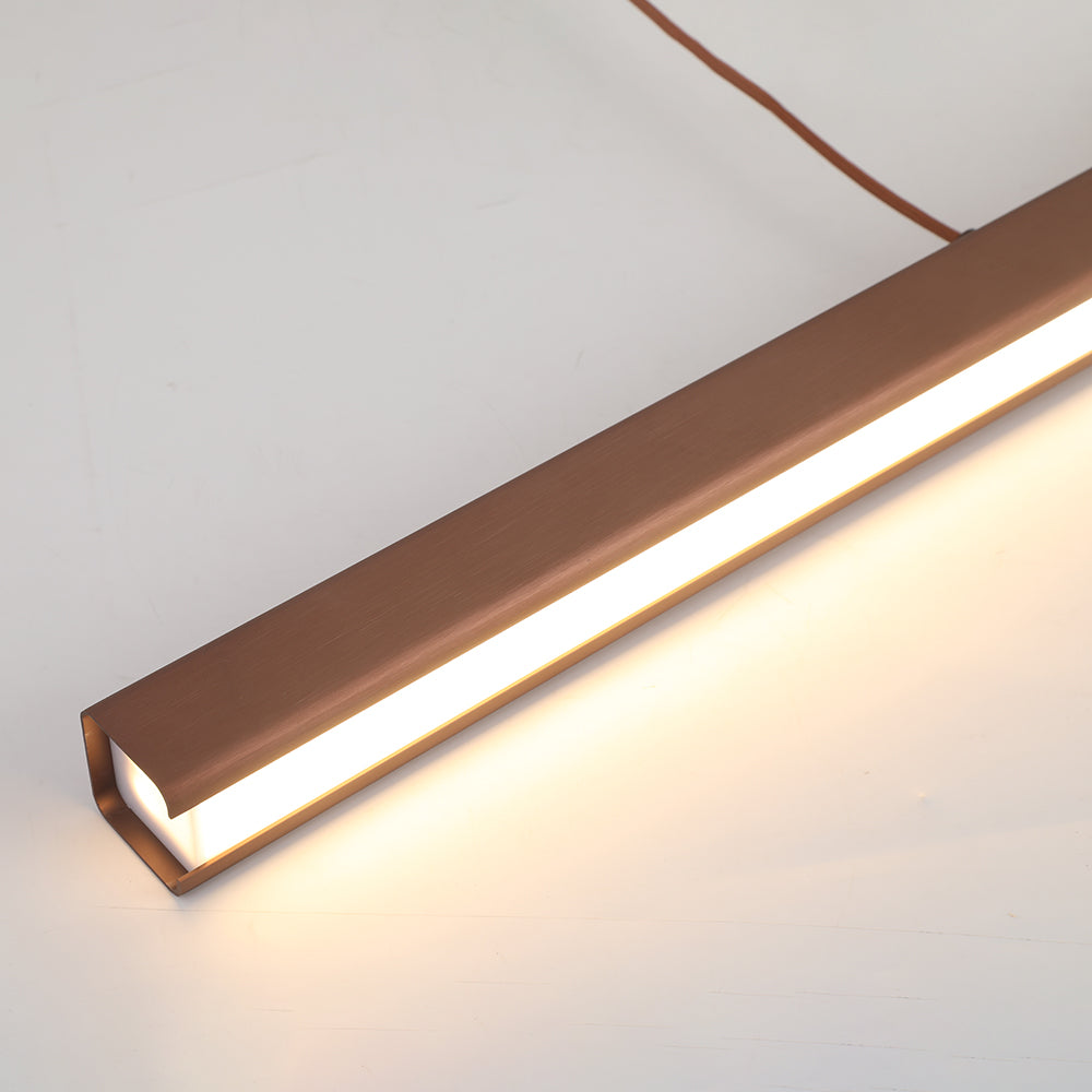 Thala Modern Linear Metal LED Pendant Light Black/Brown - Neutralighting