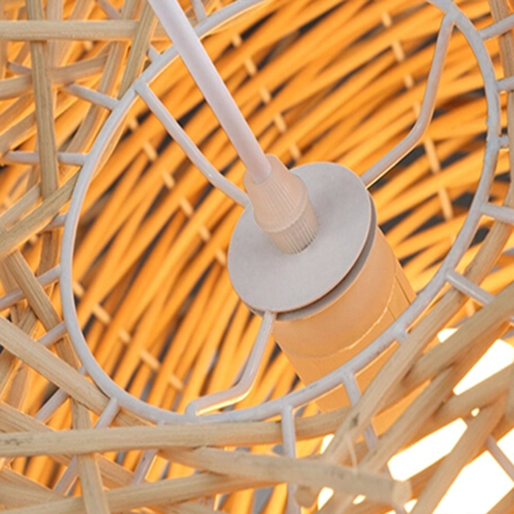 Langrenenna Rattan Pendant Light-Moonnatur