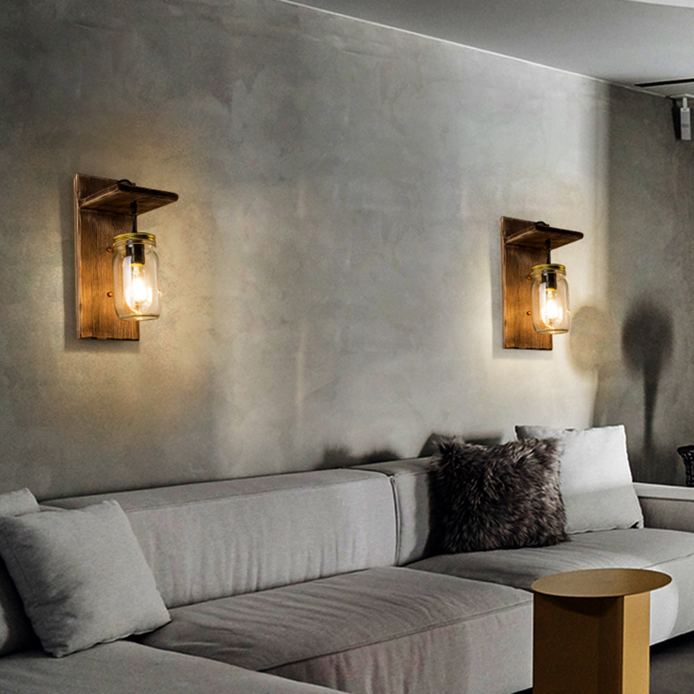 Weldenaria Pine Wood Wall Light-Moonnatur