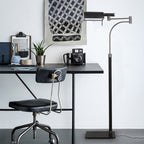 Vardenhill Leather Floor Lamp-Moonnatur